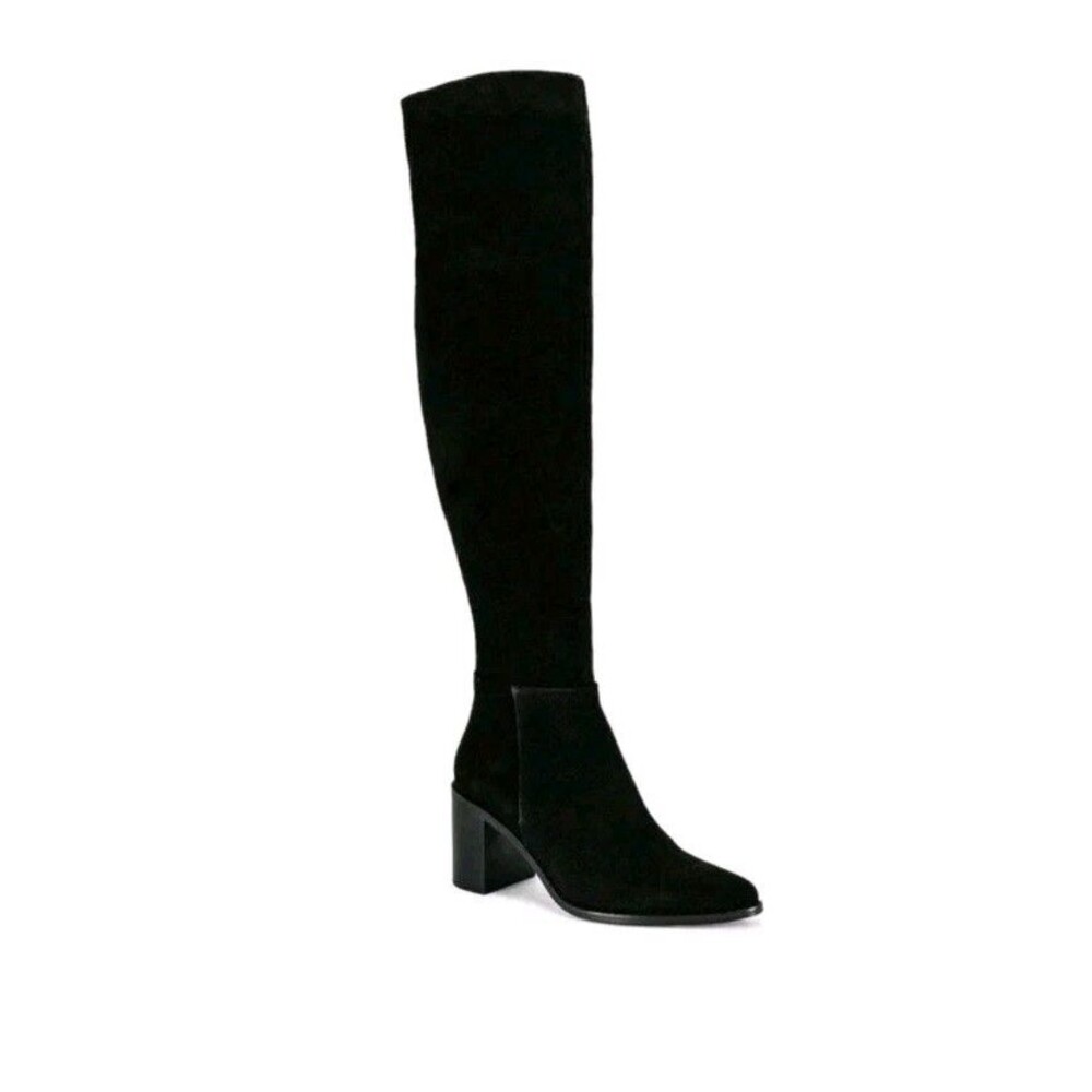 Seychelles Gifted black suede over the knee boot w 2 3/4" block heel size 6 NWT